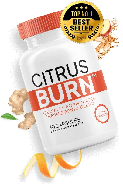 CitrusBurn citrus formula Single CitrusBurn bottle with oranges